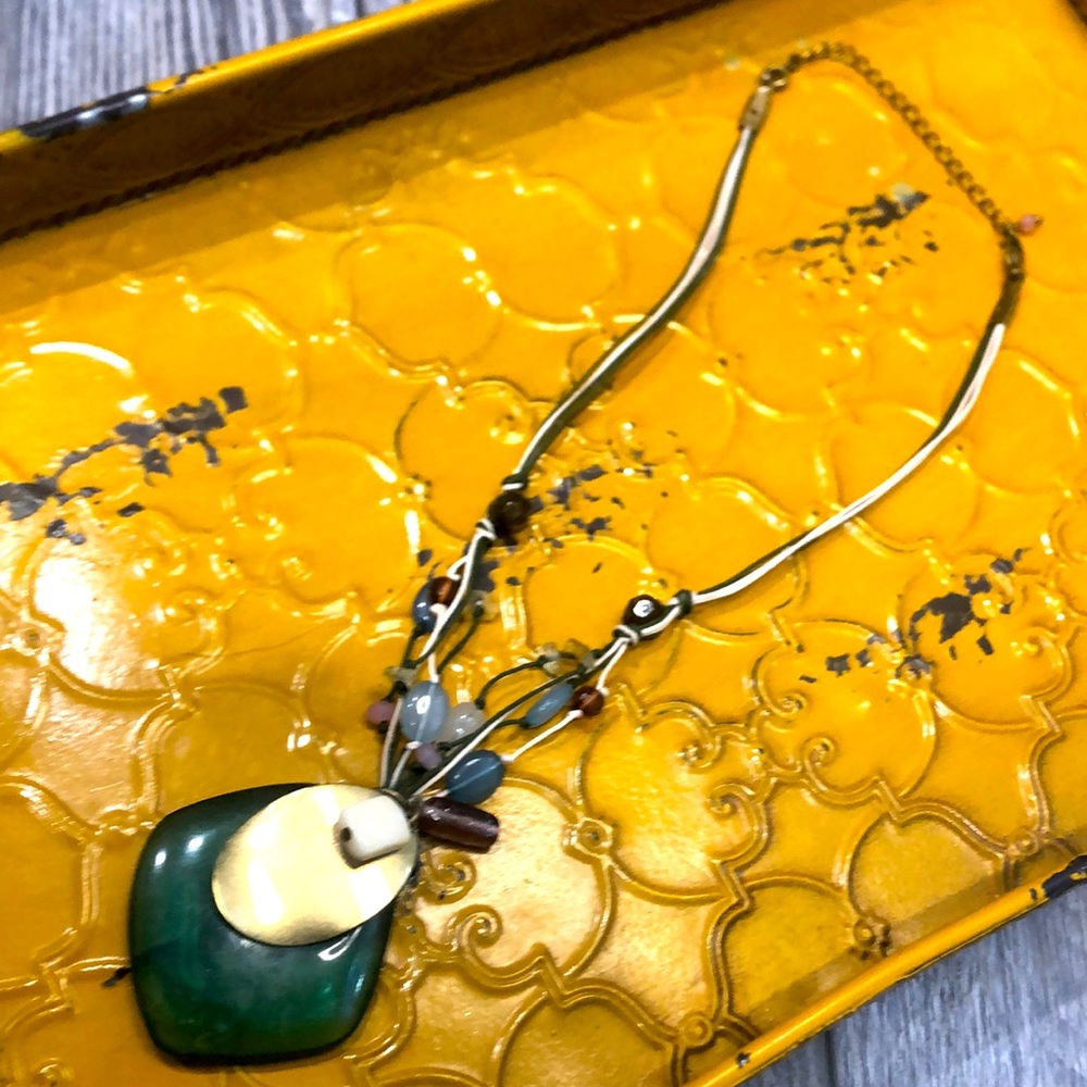 Jade stone necklace